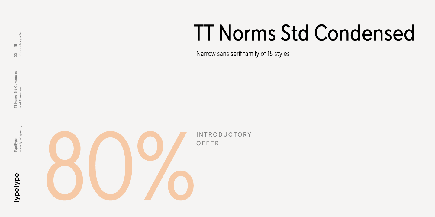 Przykładowa czcionka TT Norms Std Condensed #15